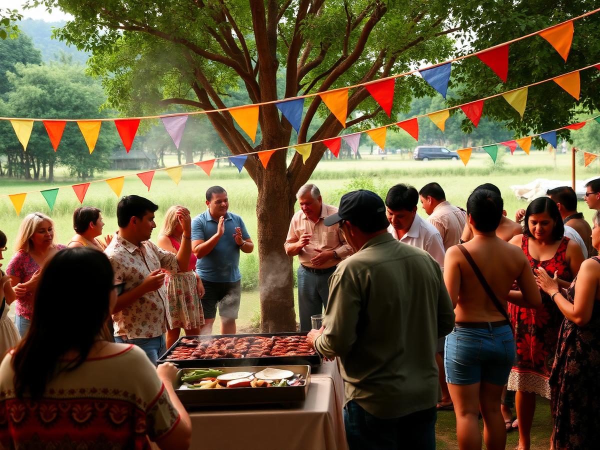 Churrasco e música ao vivo no segundo encontro